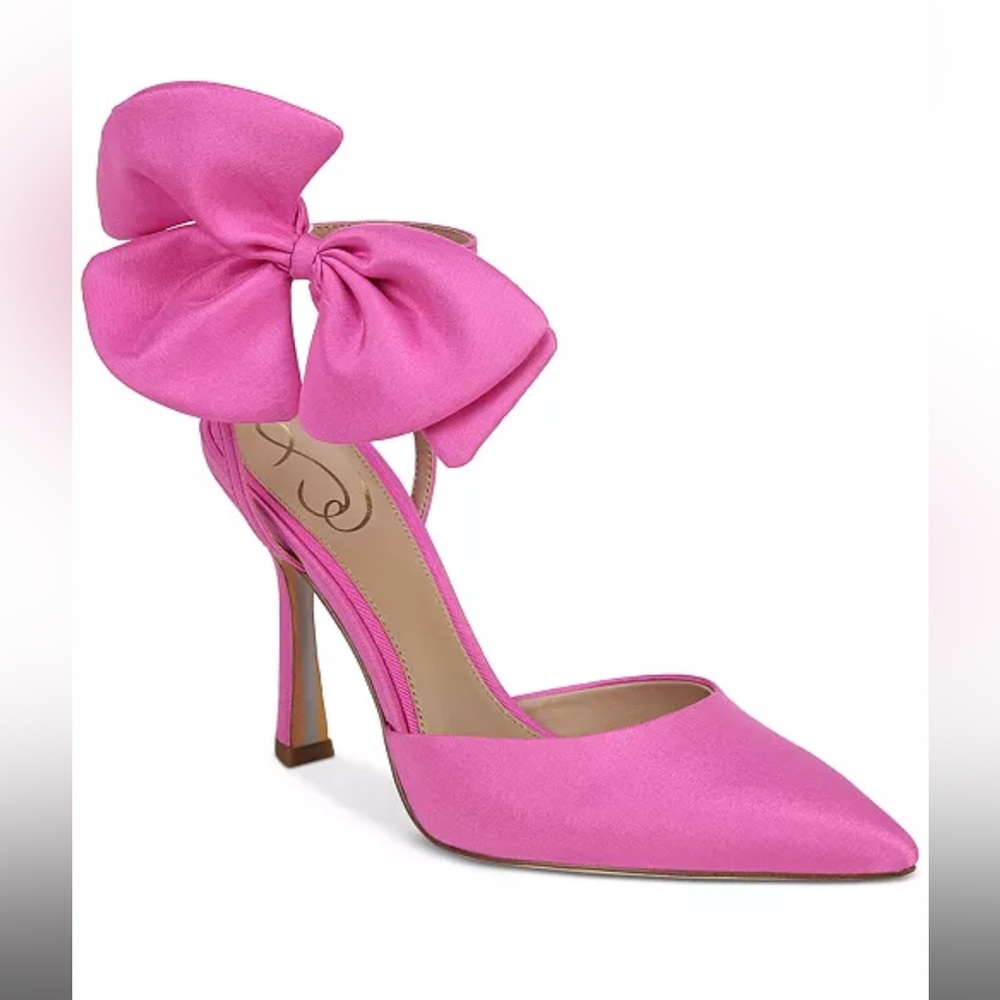 sam edelman halie dahlia satin heels size 8